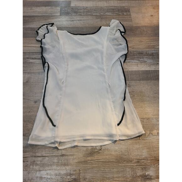 Iz byer small womens sheer overlay blouse - Picture 2 of 7